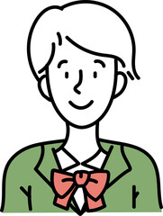 Avatar hand drawn illustration businesswoman portrait