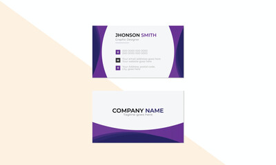 Modern clean business card template design
