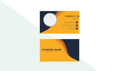Simple business card vector design template 