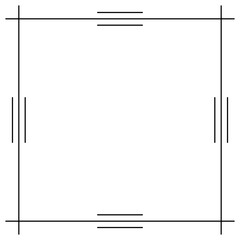 minimal line square frame
