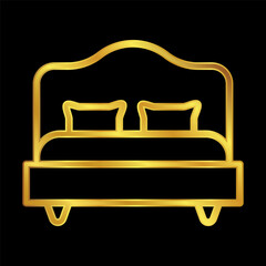 bed icon, bed logo vector illustration for graphic and web design