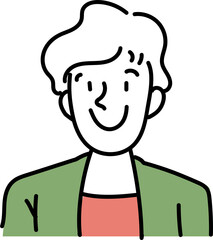 Avatar hand drawn illustration businessman portrait