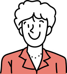 Avatar hand drawn illustration businessman portrait