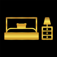 bed icon, bed logo vector illustration for graphic and web design