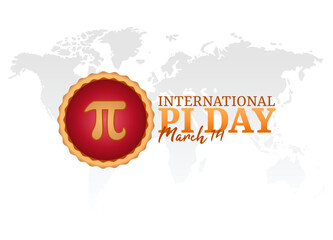 vector graphic of international pi day good for international pi day celebration. flat design. flyer design.flat illustration. - obrazy, fototapety, plakaty