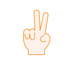 stick out two fingers