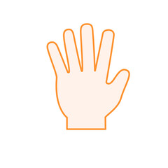 hold out five fingers