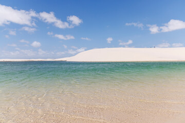 parque nacional dos lençóis maranhenses com suas lindas lagoas e belezas naturais. Local turístico. 