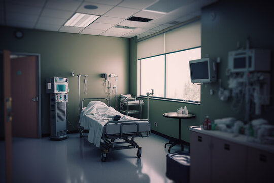 empty hospital room generative ai
