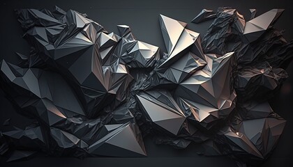 polygon crystal background wallpaper created with generative ai technology
