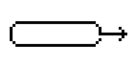 pixel white speech box
