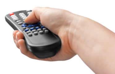 Hand Using a Remote Control