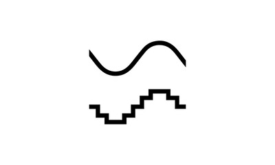 bit rate  vector icon outline style black and white background, Music industry icon, podcast icon