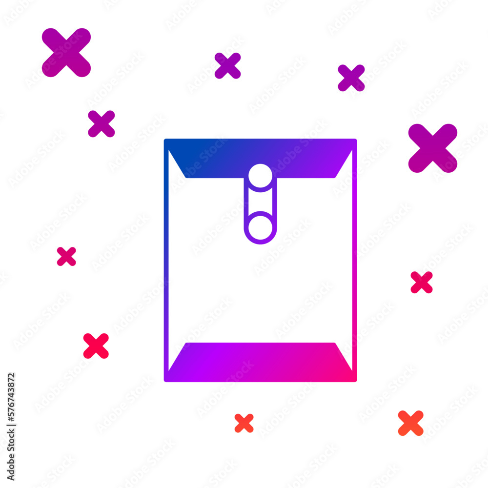 Poster color envelope icon isolated on white background. received message concept. new, email incoming mess