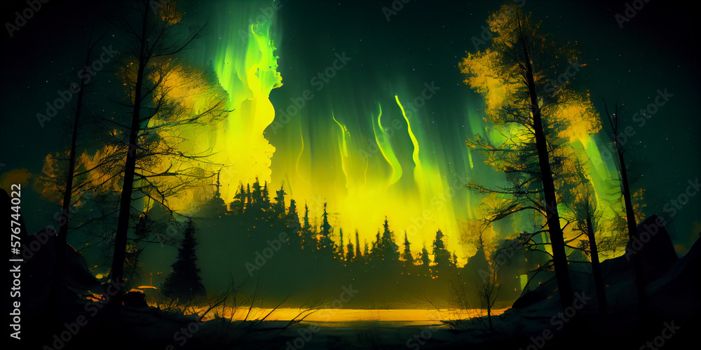 Canvas Prints Northern lights aka Aurora Borealis