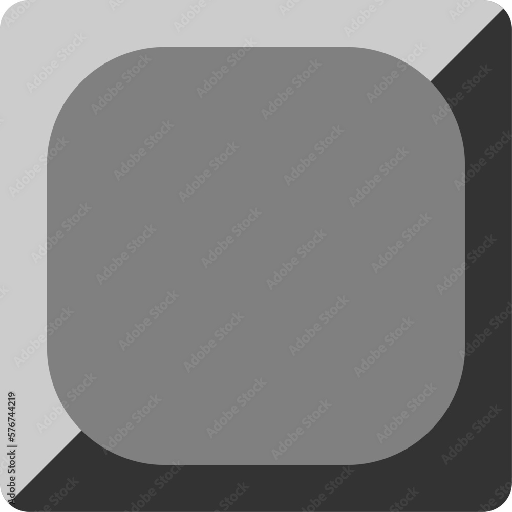 Poster basic keyboard key button in top view with 3d style shadow effect. vector image.