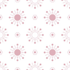 Boho Baby Pink Seamless pattern 