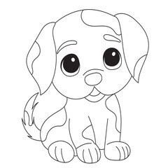 puppy, dog coloring book for children