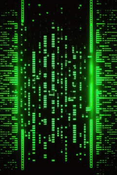 Background of binary code symbols showing programming codes. Generative AI