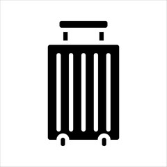 baggage icon. trolley luggage icon design, travel, vector illustration on white background
