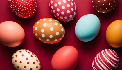 Easter eggs - Easter Joy: Celebrate the season of new beginnings with this stunning image -ai generated.