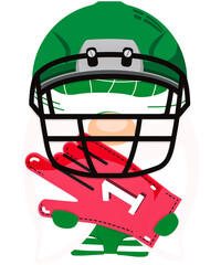 American Football Gnomes Background and Illustration