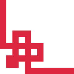 Obraz premium Corner Line Lunar Pattern 