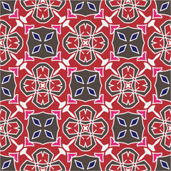 
Seamless vector background with repeat pattern.Abstract ethnic rug ornamental seamless pattern.Perfect for fashion, textile design, cute themed fabric, on wall paper, wrapping paper and home decor.