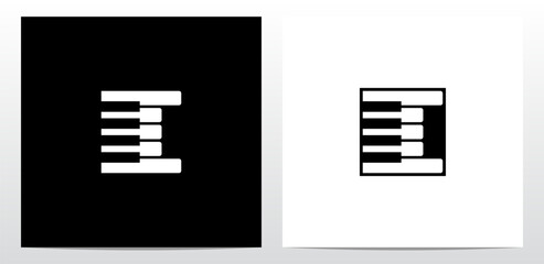 Piano Tuts Keys Letter Logo Design C