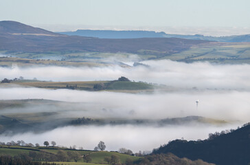 Misty morning in Welsh Valleys