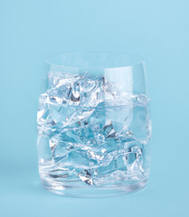 glass of water with ice
