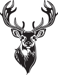Deer head icon, deer head logo isolated, Hunting logo, SVG Vector illustration