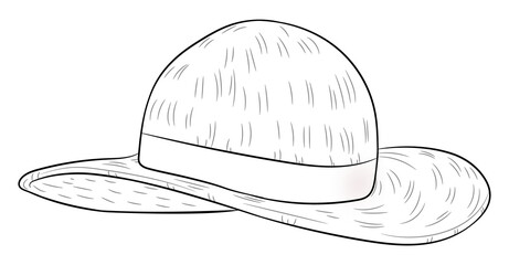 Sketch of a Straw Hat 