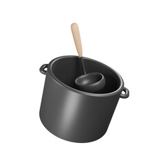 3d illustration of cartoon style cute kitchen tool on 3d rendering. 3d cartoon icon concept