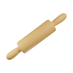 3d illustration of roll pin kitchen tool icon on 3d rendering. 3d render icon