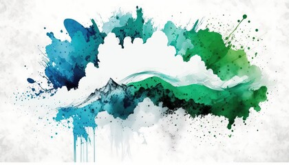 abstract water color art explosion with vibrant colors created with generative ai technology
