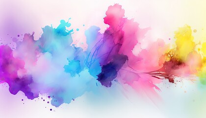 Obraz na płótnie Canvas abstract water color art explosion with vibrant colors created with generative ai technology 