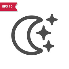 Moon And Stars Icon - Weather, Night