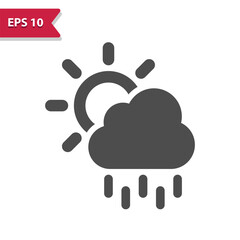 Raining Icon - Rain, Weather, Cloud, Cloudy, Sun, Sunny