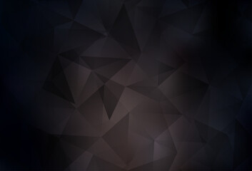 Dark Brown vector abstract mosaic background.