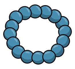 Obraz premium Blue Necklace Shiny Accessory