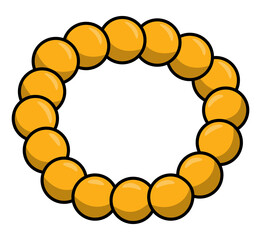 Obraz premium Yellow Necklace Shiny Accessory