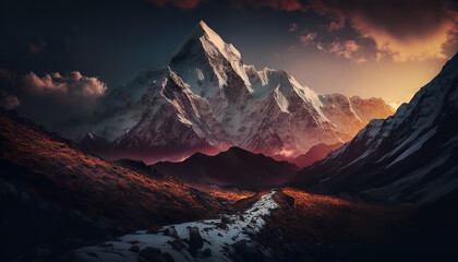 The beauty of the Himalayas, Mountains, Generative AI