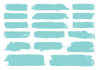 Set Siebzehn Pinselstriche Kratzer Türkis