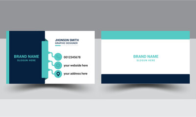 Modern business card design template corporate postcard simple creative illustration 