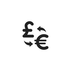 Exchange Pound to Euro - Pictogram (icon) 