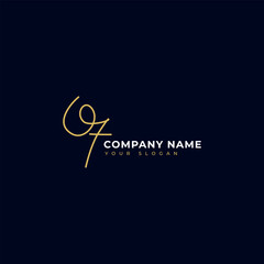 Of Initial signature logo vector design