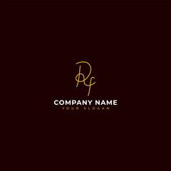 Rf Initial signature logo vector design
