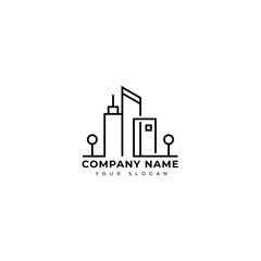 Modern Real estate logo vector design template, construction logo