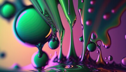 An energetic and colorful fluid background with vivid hues. Generative AI